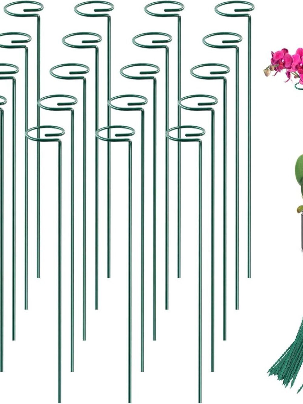 20 Pack 16 Inch Plant Support Stakes for Outdoor Plants and Indoor Flowers